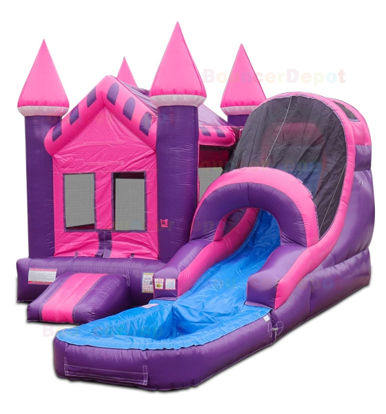 Pink And Purple Combo Castle With Pool