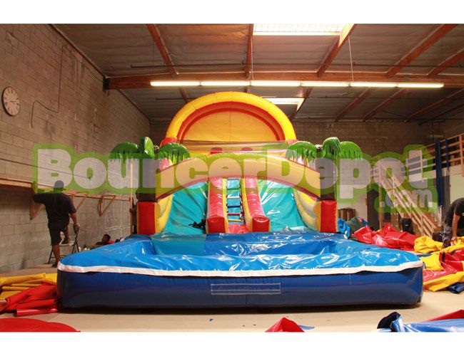 15 Ft Dual Water Slide