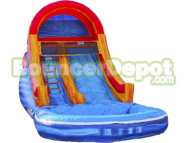16 Feet Marble Blue Water Slide