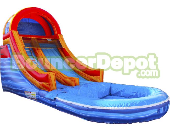 16 Feet Marble Blue Water Slide