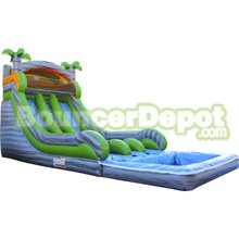 18 Feet Double Lane Marble Gray Water Slide