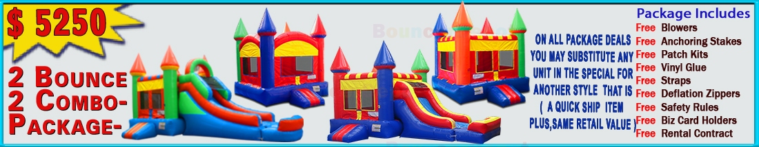2 Bounce House 2 Combo Package Deal