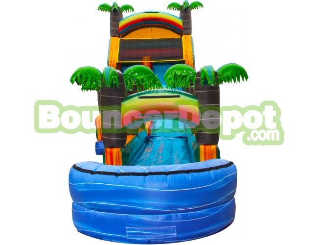 20 Feet Tropical Slide And Slip N Splash