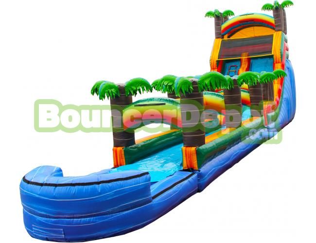 20 Feet Tropical Slide And Slip N Splash