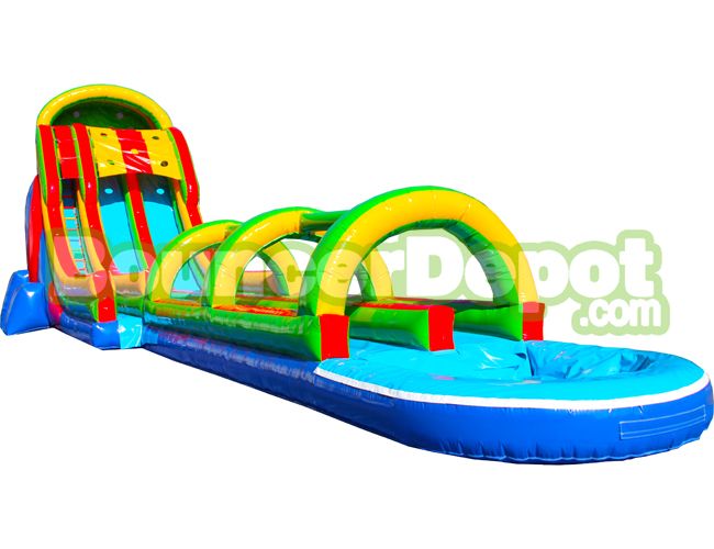 22 Ft Double Lane Slide And Slip N Splash