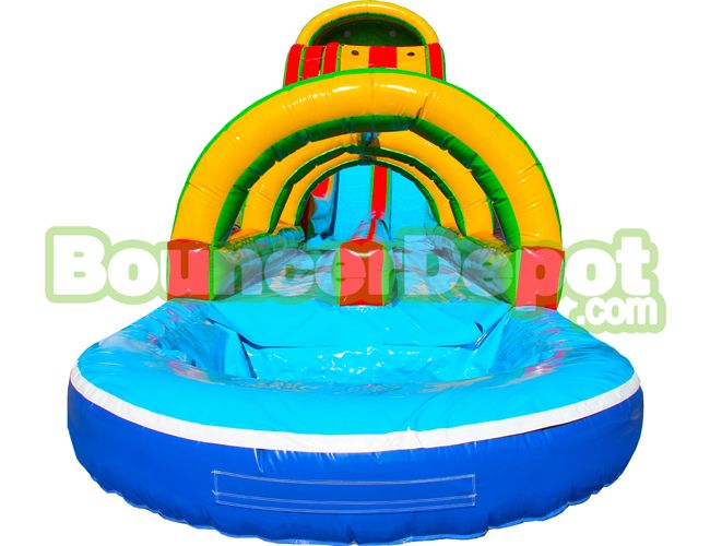 22 Ft Double Lane Slide And Slip N Splash