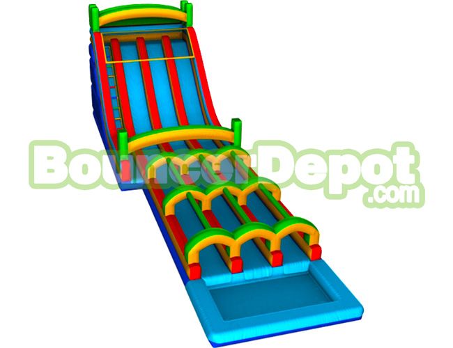 22 Ft Triple Lane Water Slide And Slip