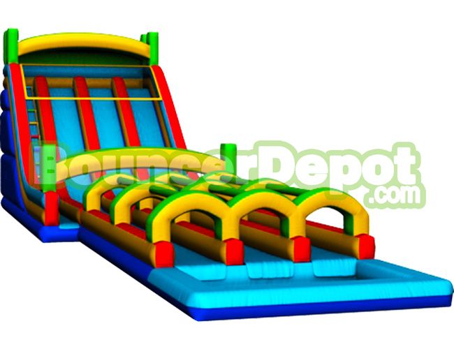 22 Ft Triple Lane Water Slide And Slip