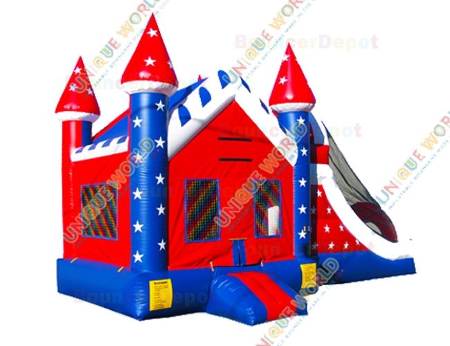 Party Jumpers, All American Castle Combo Party Jumpers BouncerDepot
