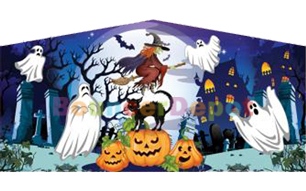 Halloween Bounce House Banner