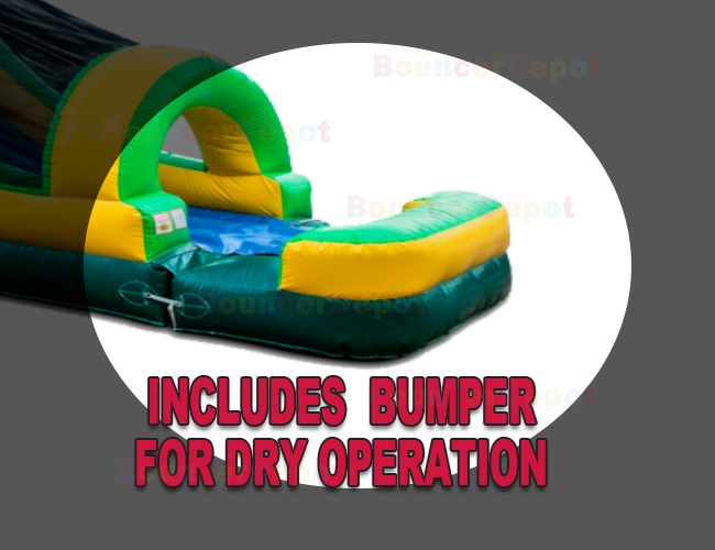 Tropical Jumper Slide Combo With Pool