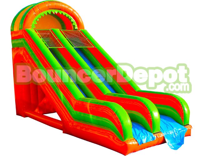 20 High Giant Orange Green Water Slide With Slip