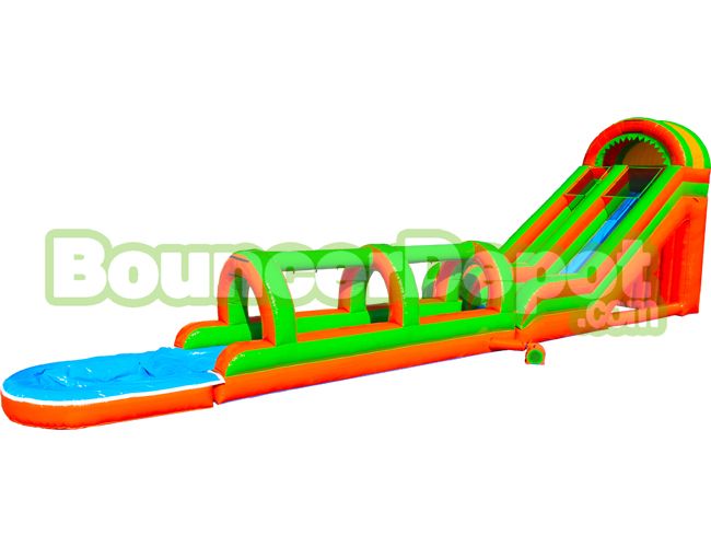 20 High Giant Orange Green Water Slide With Slip
