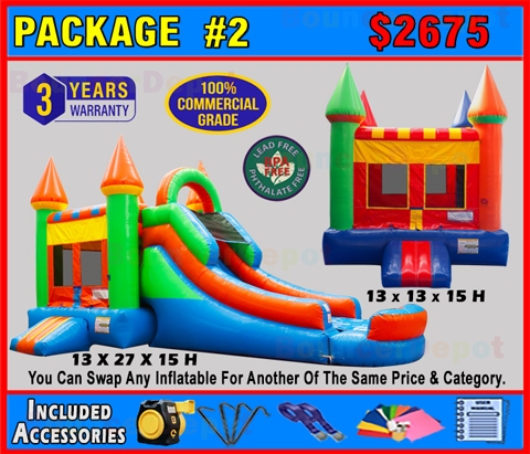 1 Bounce House & 1 Combo Package