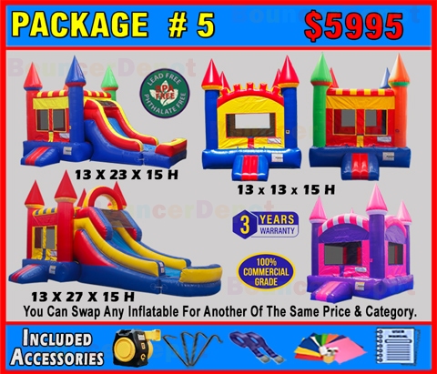 3 Bounce House 2 Combo Package