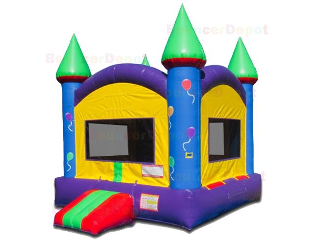 Multi Color Castle Inflatable Moonwalk