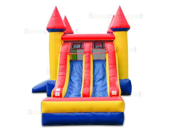 Double Lane Compact Castle Inflatable Combo Jumper