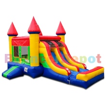 Double Lane Compact Castle Inflatable Combo Jumper