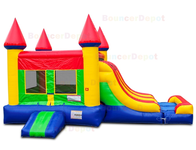 Double Lane Compact Castle Inflatable Combo Jumper