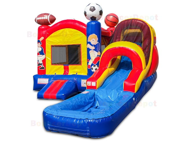 Sport Arena Inflatable Combo Jumper With Pool