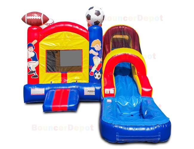 Sport Arena Inflatable Combo Jumper With Pool