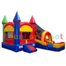 Castle Dry Slide Combo Moonwalk For Sale