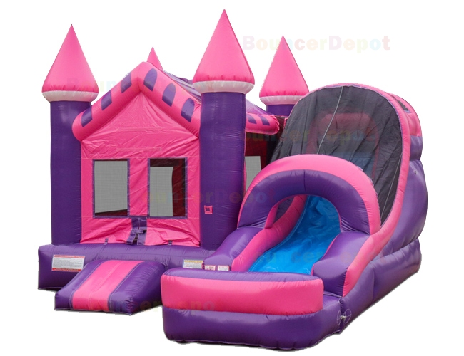 Pink And Purple Combo Castle With Pool