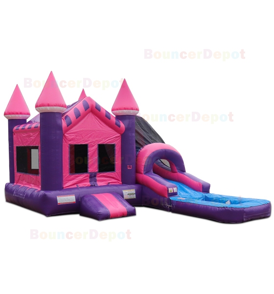 Pink And Purple Combo Castle With Pool