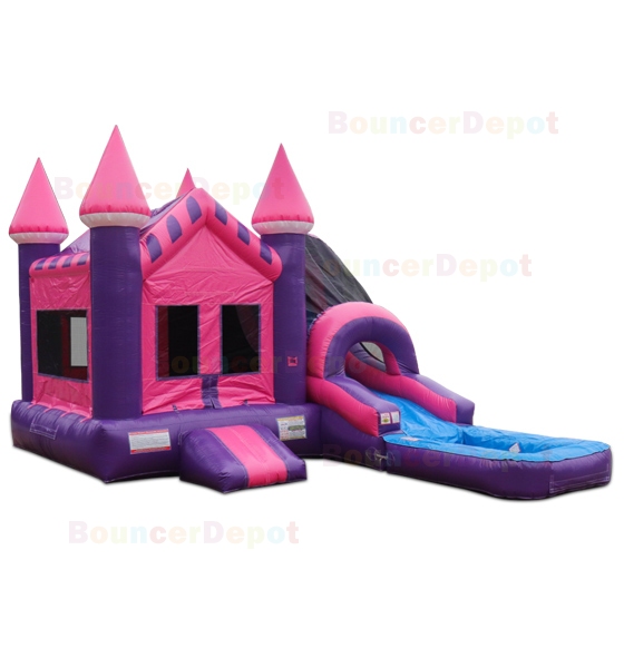 Pink And Purple Combo Castle With Pool