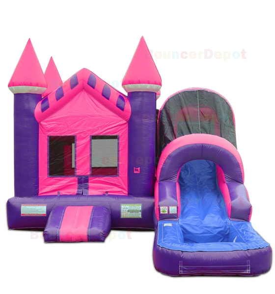 Pink And Purple Combo Castle With Pool