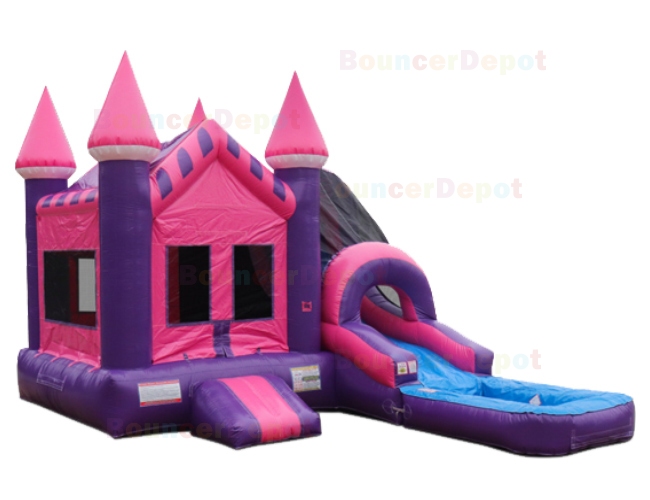 Pink And Purple Combo Castle With Pool