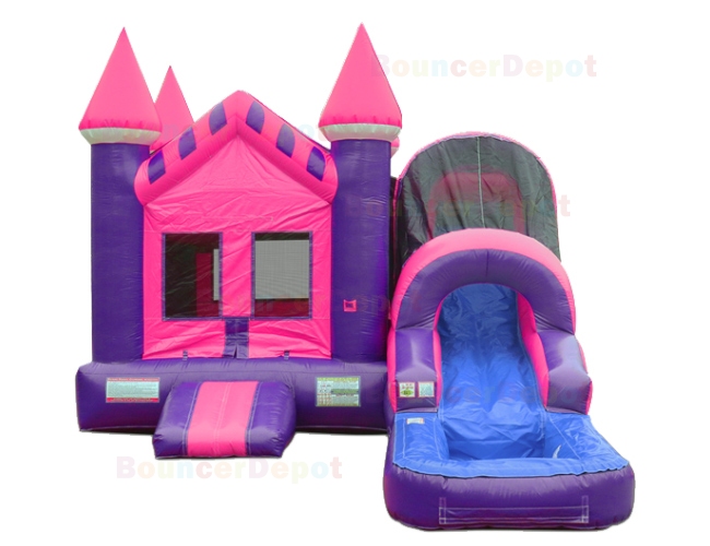 Pink And Purple Combo Castle With Pool