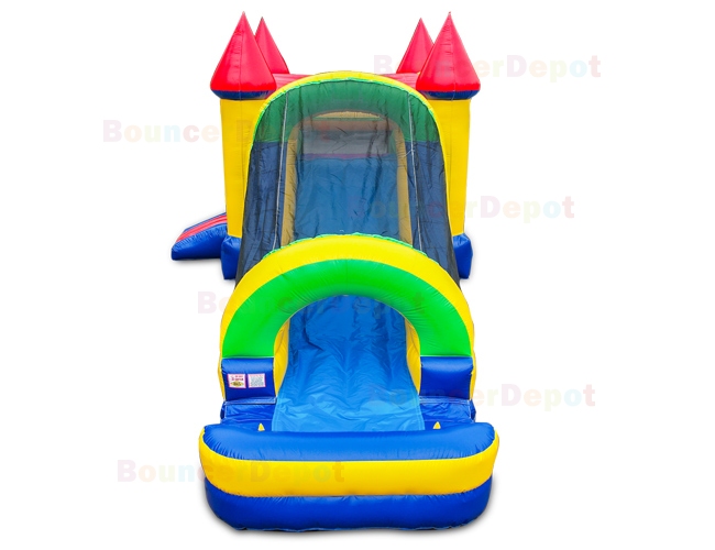 Multi Color Inflatable Jumper Slide Combo With Pool