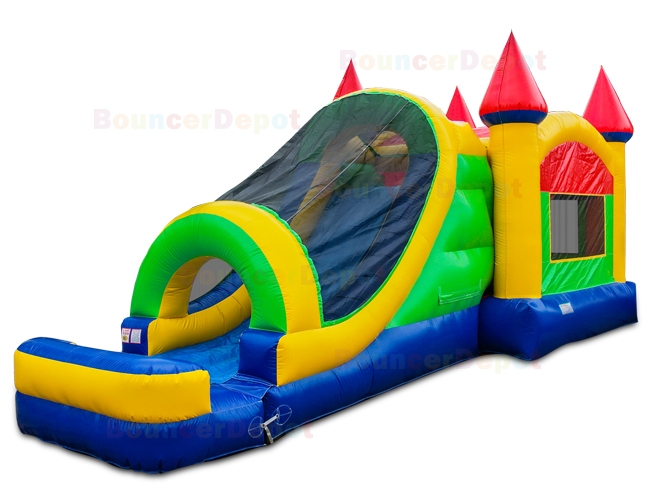 Multi Color Inflatable Jumper Slide Combo With Pool