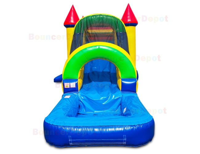 Multi Color Inflatable Jumper Slide Combo With Pool