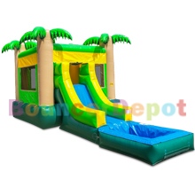 Tropical Jumper Front Slide Combo with Pool