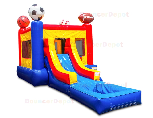 Sports Combo Bounce House with Pool