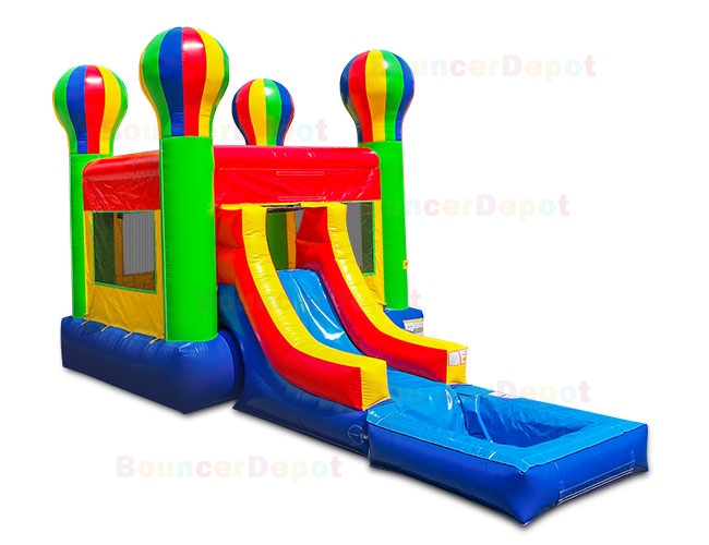 Balloon Bounce House Slide Combo with Pool