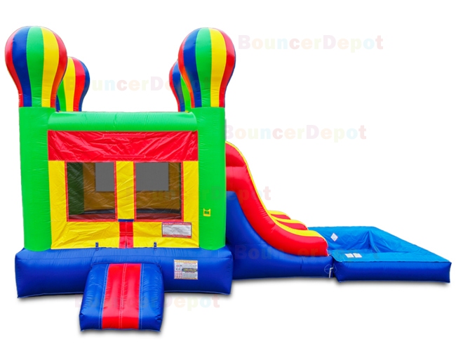 Double Lane Slide Adventure Combo with Pool