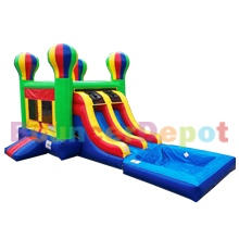 Double Lane Slide Adventure Combo with Pool