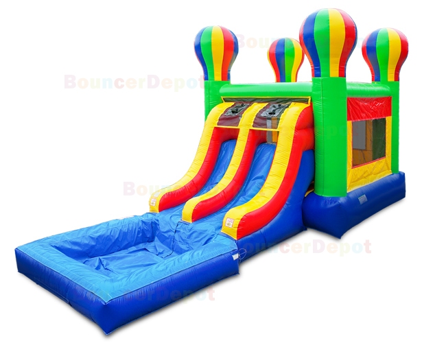 Double Lane Slide Adventure Combo with Pool