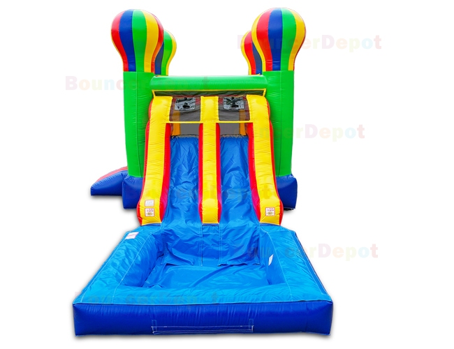 Double Lane Slide Adventure Combo with Pool