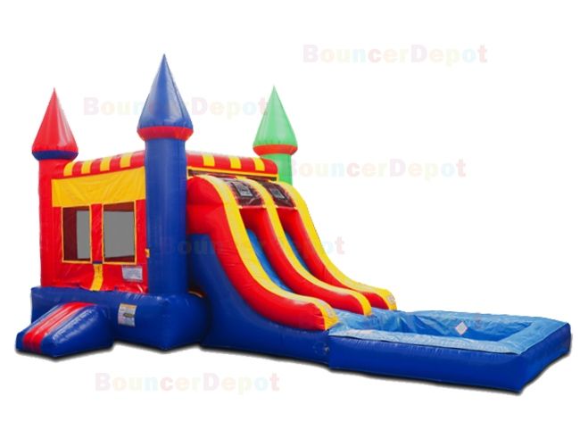 Double Lane Castle Bounce House Combo