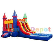 Double Lane Castle Bounce House Combo