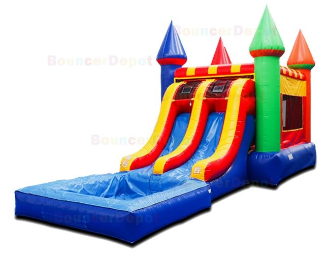 Double Lane Castle Bounce House Combo