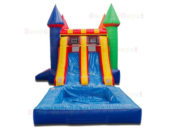 Double Lane Castle Bounce House Combo