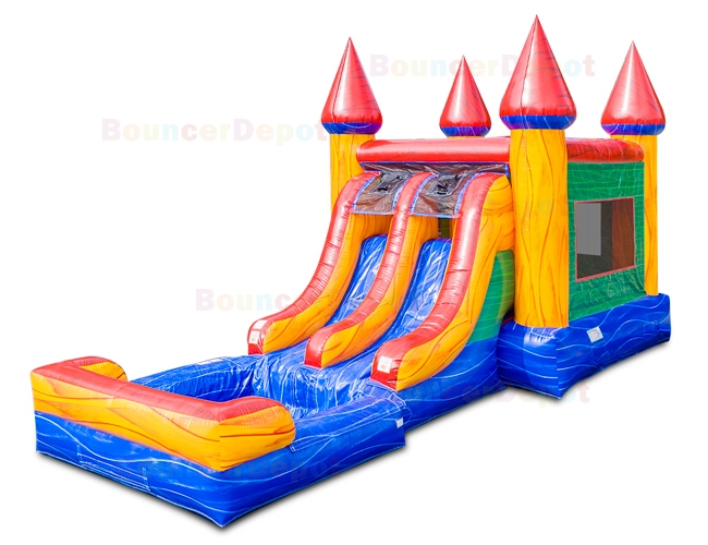 Rainbow Rush Double Lane Combo with Pool