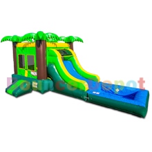 Compact Tropical  Combo Jumper with Pool