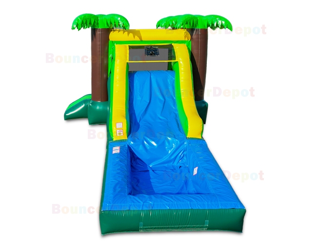 Compact Tropical  Combo Jumper with Pool