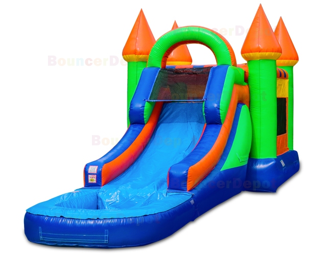 Wet Dry Castle Combo Bounce House